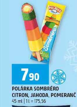 POLÁRKA SOMBRERO CITRON, JAHODA, POMERANČ 45 ml