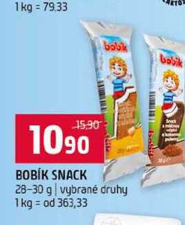 BOBÍK SNACK 28-30 g vybrané druhy