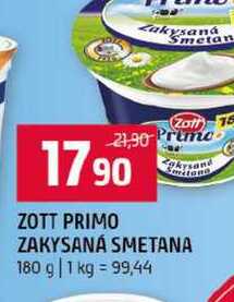 ZOTT PRIMO ZAKYSANÁ SMETANA 180 g