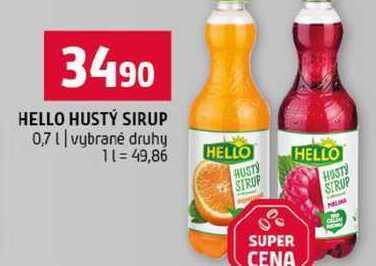 HELLO HUSTÝ SIRUP 0,7l vybrané druhy