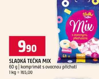 SLADKÁ TEČKA MIX 60 g komprimát s ovocnou příchutí