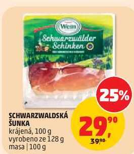 SCHWARZWALDSKÁ ŠUNKA krájená, 100 g
