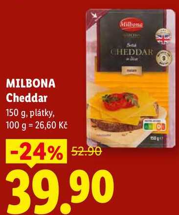 MILBONA Cheddar, 150 g