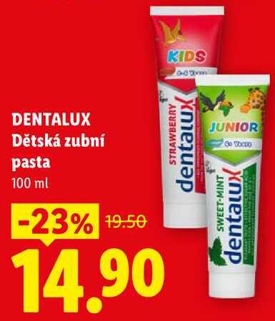 DENTALUX Dětská zubní pasta, 100 ml 
