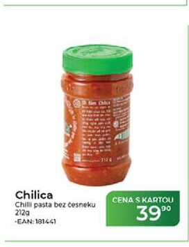 Chilica Chilli pasta bez česneku 212 g