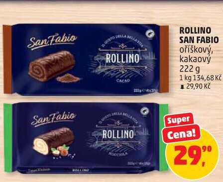 ROLLINO SAN FABIO oříškový, kakaový, 222 g 