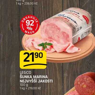 ŠUNKA MARINA NEJVYŠŠÍ JAKOSTI 100 g