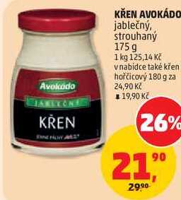 KŘEN AVOKÁDO jablečný, strouhaný, 175 g