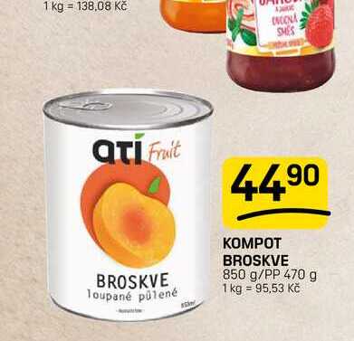 KOMPOT BROSKVE 850 g/PP 470 g 