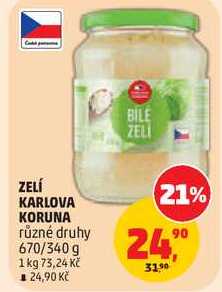 ZELÍ KARLOVA KORUNA různé druhy, 670/340 g 