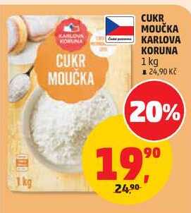 CUKR MOUČKA KARLOVA KORUNA, 1 kg