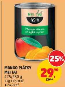 MANGO PLÁTKY MEI TAI, 425/250 g
