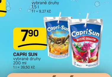 CAPRI SUN vybrané druhy 200 ml