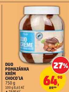 DUO POMAZÁNKA KRÉM CHOCO'LA, 750 g