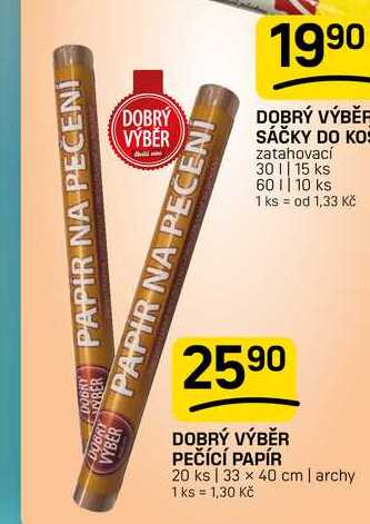 DOBRÝ VÝBĚR PEČÍCÍ PAPÍR 20 ks 33 x 40 cm | archy