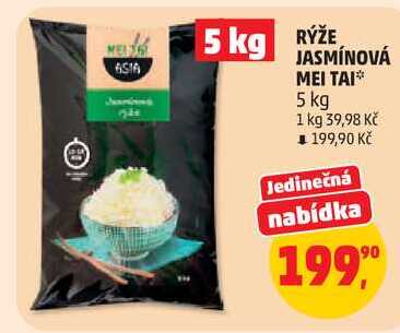RÝŽE JASMÍNOVÁ MEI TAI, 5 kg