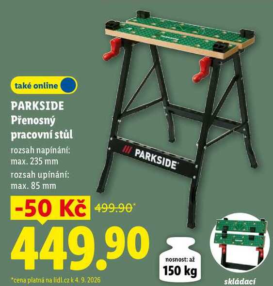PARKSIDE Přenosný pracovní stůl