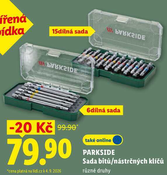 PARKSIDE Sada bitů/nástrčných klíčů, různé druhy