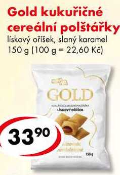 Gold kukuřičné cereální polštářky, 150 g