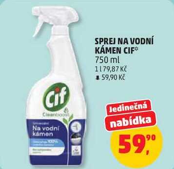 SPREJ NA VODNÍ KÁMEN CIF, 750 ml