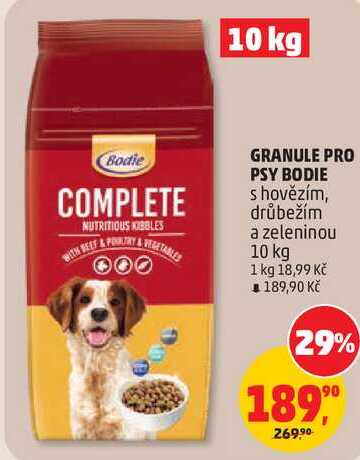 GRANULE PRO PSY BODIE s hovězím, 10 kg