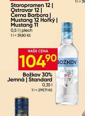 Božkov 30% Jemná, Standard 0,35l