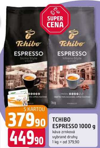 TCHIBO ESPRESSO 1000 g káva zrnková