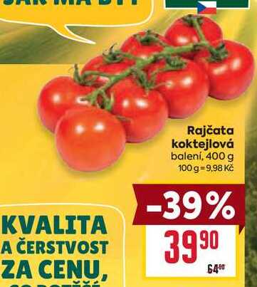 Rajčata koktejlová balení, 400 g