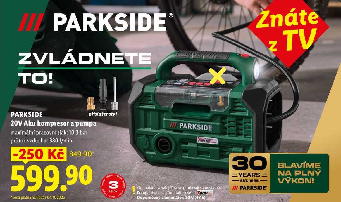 PARKSIDE 20V Aku kompresor a pumpa 