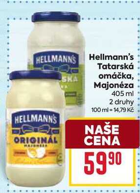 Hellmann's Tatarská omáčka, Majonéza 405 ml