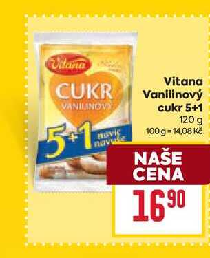 Vitana Vanilinový cukr 5+1 120 g