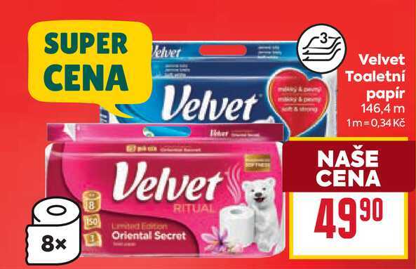 Velvet Toaletní papír 146,4 m