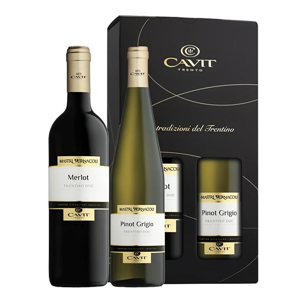 Mastri Pinot Grigio DOC+Merlot DOC (dárkový set) 2x750ml