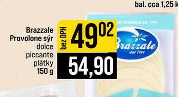 Brazzale Provolone sýr dolce piccante plátky 150 g