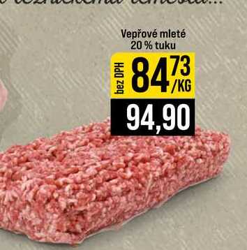Vepřové mleté 20% tuku 1kg