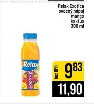 Relax Exotica ovocný nápoj mango kaktus 300 ml 