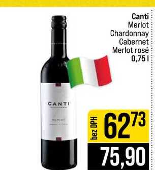 Canti Merlot Chardonnay Cabernet Merlot rosé 0,75l