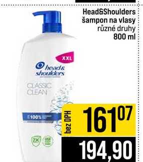 Head&Shoulders šampon na vlasy různé druhy 800 ml 