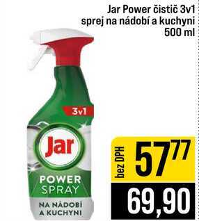 Jar Power čistič 3v1 5 sprej na nádobí a kuchyni 500 ml 