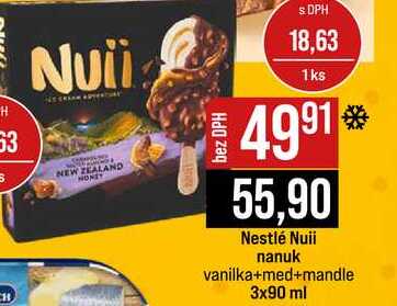 Nestlé Nuii nanuk vanilka+med+mandle 3x90 ml