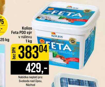 Kolios Feta PDO sýr v nálevu 1kg 