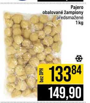 Pajero obalované žampiony předsmažené 1 kg