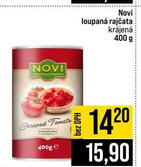 Novi loupaná rajčata krájená 400 g
