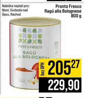 Pronto Fresco Ragú alla Bolognese 800 g