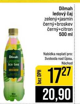 Dilmah ledový čaj zelený+jasmín černý+broskev černý+citron 500 ml