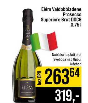 Elém Valdobbiadene Prosecco Superiore Brut DOCG 0,75l
