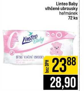 Linteo Baby vlhčené ubrousky heřmánek 72 ks
