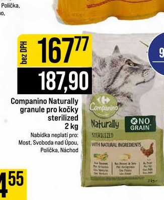 Companino Naturally granule pro kočky sterilized 2 kg