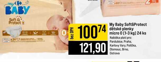 My Baby Soft&Protect dětské plenky micro 0 (1-3 kg) 24 ks