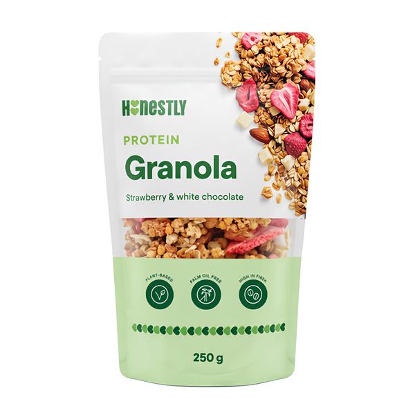 Honestly Protein Granola strawberry & white chocolate